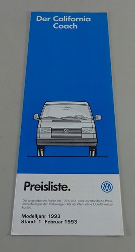 Price list campervan - price,