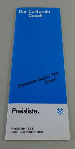 Price list campervan - price,