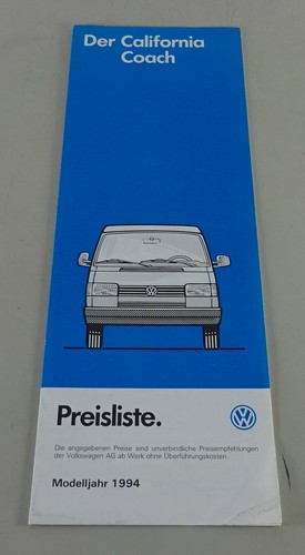 Price list campervan - price,