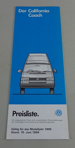 Price list campervan - list,